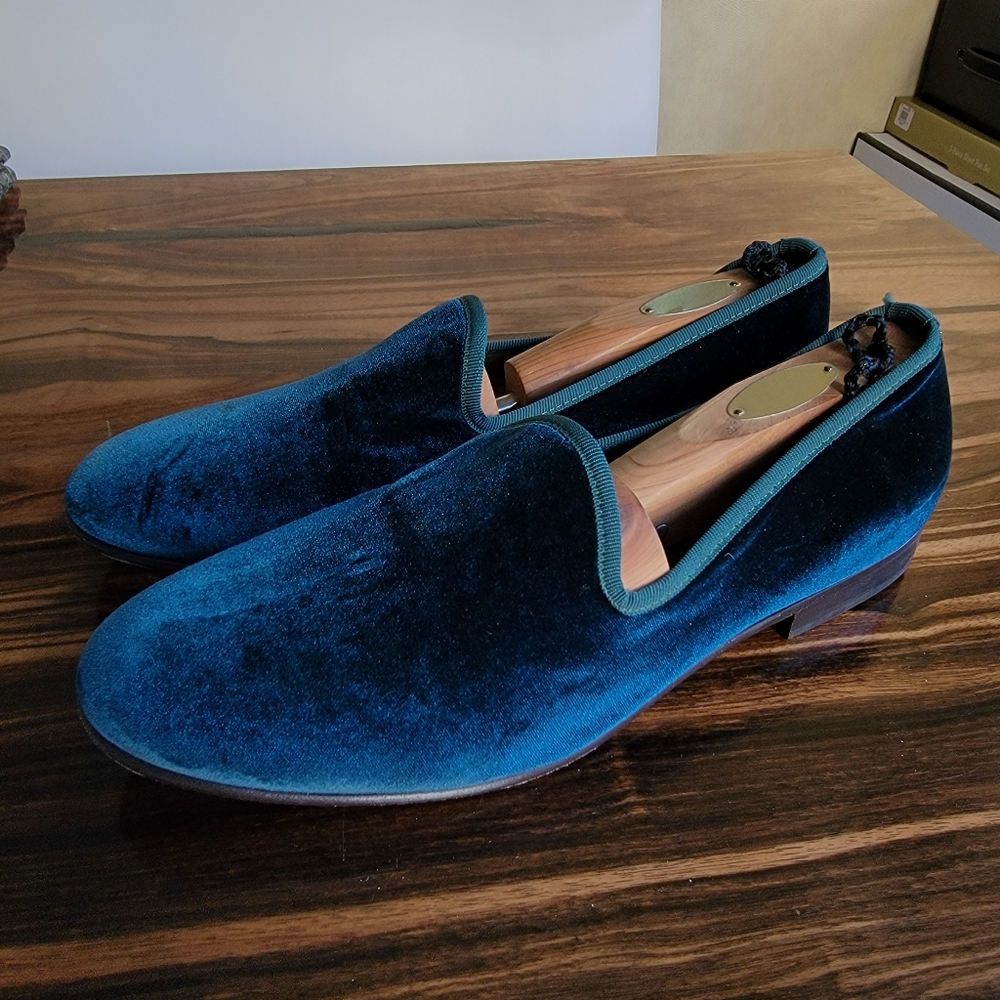 Del Toro Velvet Slipper Dark Green